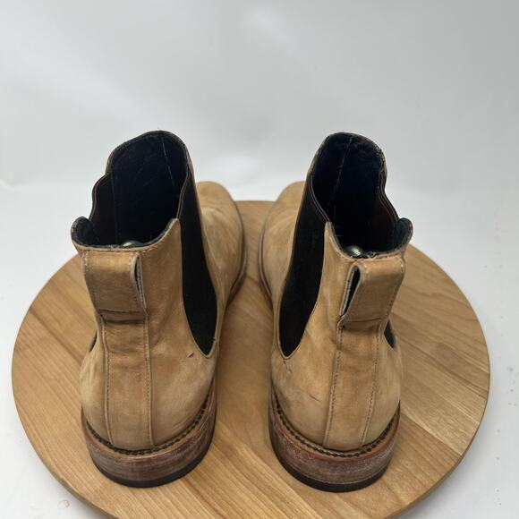 Nisolo Boots Mens 9 Marco Everyday Chelsea Tan Suede Leather Pull On Minimalist - Picture 6 of 13